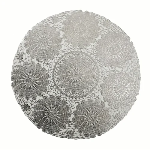 Round Gold-Embossed Placemats